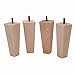 WEICHUAN Tapered Solid Beech Wood Furniture Legs for Sofa Couch Chair Ottoman Loveseat Table Cabinet Legs Furniture Feet Replacement(5.5