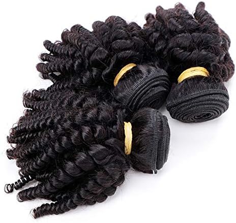 Brazilian Virgin Funmi Hair 3 Bundles Spiral Curl Hair Bundles Short Curly Weave Unprocessed Brazilian Human Hair Weave Weft Extensions Full Head Natural Black 300g 8 8 8 Buy Online At Best