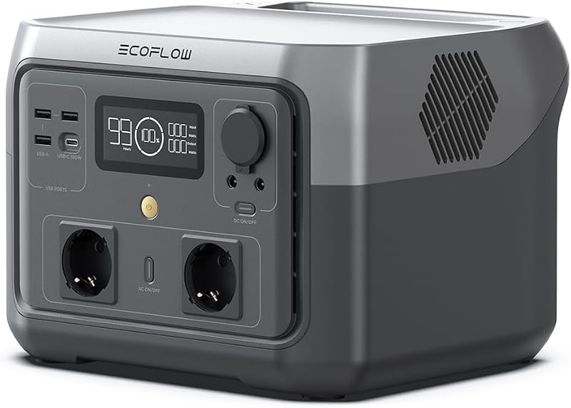 EcoFlow RIVER 2 Max tragbare Powerstation, 512Wh Solargenerator mit LiFeP04