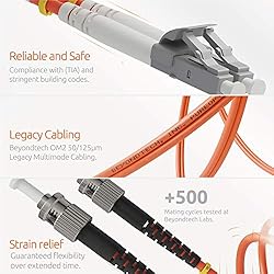 LC to ST Fiber Patch Cable Multimode Duplex - 1m