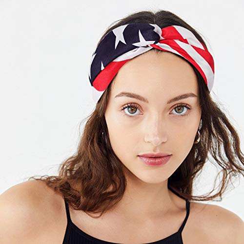 image for 15 PCS American Flag Headbands 4th of July USA Flag Printed Bandanas P