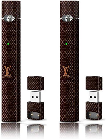 Juul Skin Wrap Vinyl Sticker Decal | JUUL Charger Skin & Prep Pad - Brown LV Logo