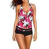 Goddessvan Women's Tankini Sets With Boy Shorts Swimwear Two Piece Swimsuits Plus Size