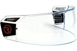 Hockeyninja HIRO Visor Locking Hockey Visor with Anti Fog and Anti Scratch Coating - Impact Resistant - Universal Helmet Fit with Premium Mounting Hardware Included - CE Certified