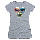 Sesame Street Elmo Face V-Neck Women's T-Shirt-Junior Large [JL]