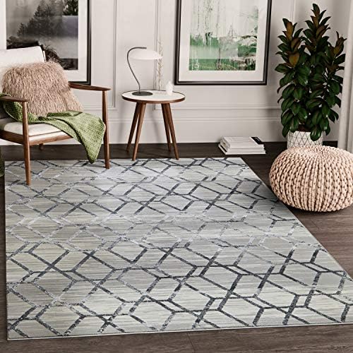 アンティーク調グレー幾何学的六角形パターンエリアラグ Abani Rugs Novaコレクション 6 X9 グレー モダン 折衷的アクセントラグ 人気ブレゼント