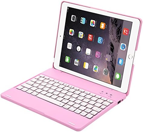 iPad 2,3,4 Keyboard Case,GENJIA Premium Portable Durable ABS Material Wireless Bluetooth Keyboard Case Cover with Built-in Rechargeable 2800mAh Powerbank for Apple iPad 2,3,4 (Pink)
