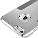 ULAK iPhone 6S Case, Luxury Chrome Aluminum Coating Hard Cover with PC Bumper for Apple iPhone 6 & 6S 4.7 inch (Silver)