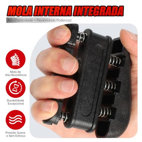 Hand Grip Kit de 5 em 1 Fortalecimento de Mãos Ajustável 5 a 60 kg, Ideal para Reabilitação e Fisioterapia para Artrite, Tendinite e Treino Esportivo