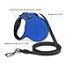 SHINE HAI Retractable Dog Leash, 16ft Dog Walking Leash for Large Medium Small Dog Up to 110lbs, Break & Lock System, Reflective Ribbon Cord, Blue
