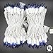 YULETIME 200 Blue Christmas Lights, Pack of 2 Sets 33 Feet 100 Count UL Certified Incandescent String Lights (Blue - White Wire)