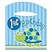 Unique 1st Birthday Turtle High Chair Kit, 4pc, Blue 4 Pcs