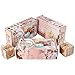AerWo 50pcs Candy Favor Boxes Vintage Kraft Bonbonniere + 50pcs Burlap Twine, Love Heart Imitation Bark Gift Bag for Wedding Party Birthday Bridal Shower Decoration