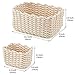 EZOWare Set of 3 Decorative Soft Woven Cotton Rope Nursery Room Baskets Bins Storage Organizer, Perfect for Storing kids Baby Closets, Toys Small Items - White