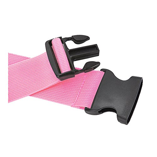 Hibate Adjustable Luggage Strap Suitcase Straps Bag Belt Travel Accessories - Pink, 4 Pack
