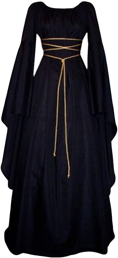 Deluxe Medieval Victorian Dress for Womens Renaissance Irish Costumes Cosplay Bandage Retro Gown