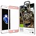 iPhone 7 3D Full Coverage Tempered Glass, [PET Frame] [Edge to Edge Crash Protection] Curved [Scratch Proof] [Bubble Free] Tempered Glass Screen Protector Film for Apple iPhone 7 - Rose Gold