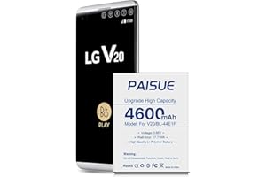 LCLEBM [4600mAh] LG V20 Battery, 2024 New Version Upgraded High Capacity BL-44E1F Replacement Battery for LG V20, LG Stylo 3, LG Stylo 3 Plus | V20 Cell Phone Spare Batteries