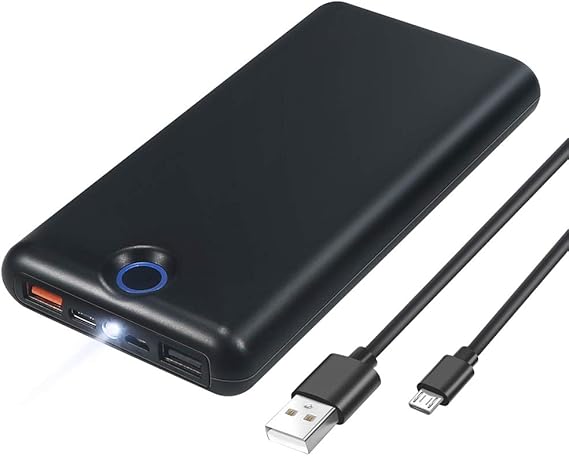Download Amazon Com Tinkon 20000mah Portable Power Bank Quick Charge 3 0 With Type C Usb Dual Port Input Output Flashlight External Battery For Samsung Iphone Android And More Black Home Audio Theater PSD Mockup Templates