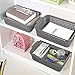 Ggbin 6 Pack Plastic Storage Baskets, Desktop Organizer Basket Bin, Grey Shelf Storage Basket