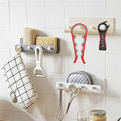 Bottle Can and Jar Grip Opener 2 Pack, 5-in-1 Multi Kitchen Tools Set and 4-in-1 Jar Grip Opener, Lid Seal Remover Lid Twist Off for Children, Weak Hand and Seniors with Arthritis - Thumbnail 7