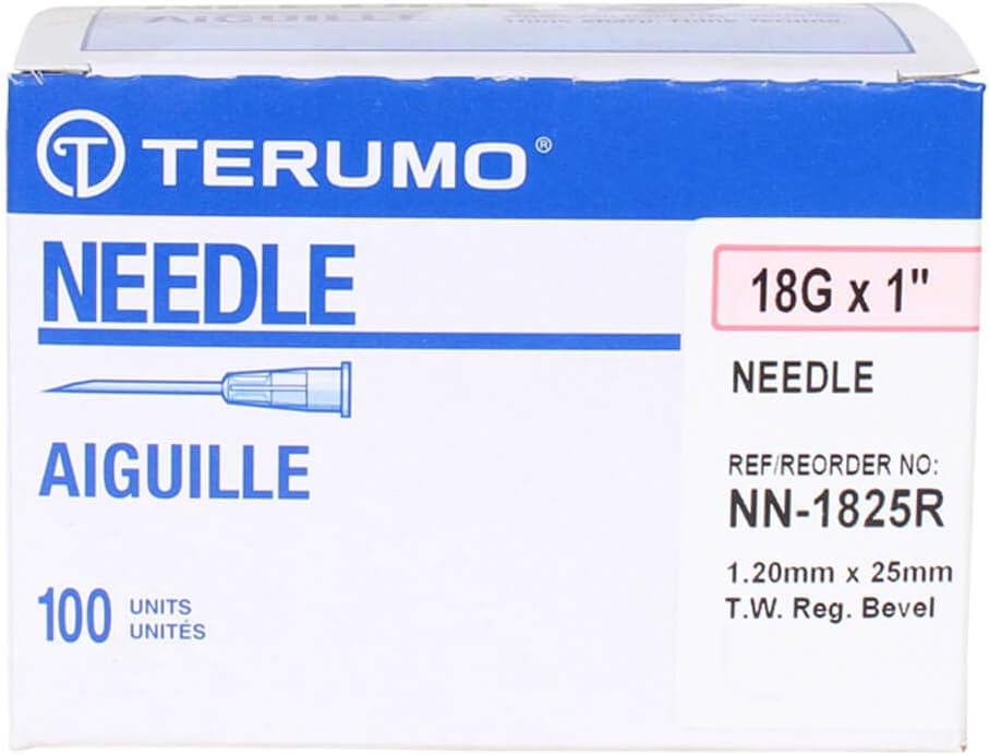 Terumo Co Ndl 18g X 1 In Thin Wall - Sku TERNN1825R_BX100