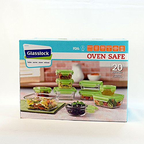 Snapware 20 piece Tempered Glasslock Storage Containers with Snaplock