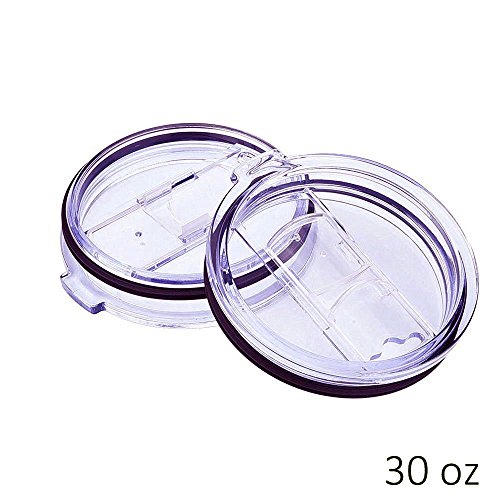 UniWey Spill Proof and Splash Resistant Tumbler Lids for Yeti， RTIC，Ozark,30 oz,2 Pack