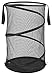 Mesh Pop-Up Laundry Hamper, Black- 16