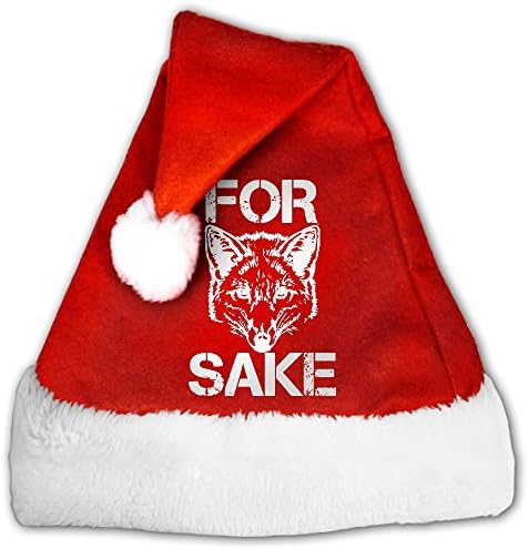 Mecia For Fox Sake Plush Santa Hat Red