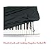 QMG Stretchable Keyboard Dust Cover for 88 Key-keyboard: Best for all Digital Pianos & Consoles – Adjustable Elastic Cord; Machine Washable – 49”×17”×6”.