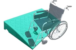 ZJIEX 3" 4" 5" Rise Threshold Ramp, Rubber Entry Ramp, Non-Slip Driveway Curb Ramp, Wheelchair Ramps for Doorways, Entryway, Steps, Garage (Color : Green, Size : 3in/8cm)