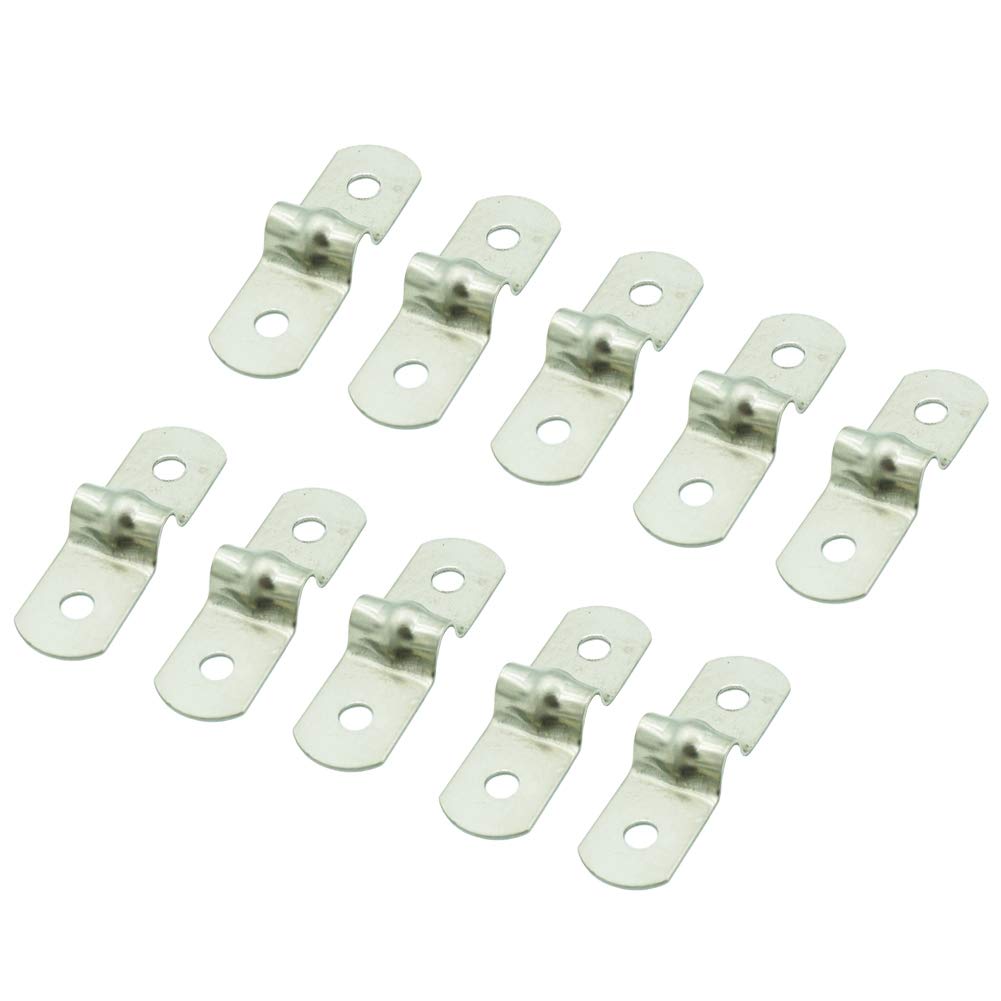 Stainless Steel Pipe Clips,Two Hole Tube Strap Tension Clips U-Tube Clamp,Pipe Clamps for Water Pipe/Gas Pipe/Steel Pipe/Support Accessories (M8)