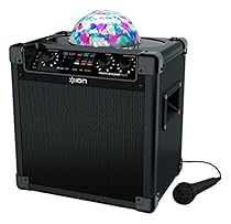 ION Audio Party Rocker Plus | Rechargeable Speaker with Spinning Party Lights & Karaoke Effects (50W)
