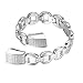 For Fitbit Alta HR and Alta Bands, bayite Replacement Metal Bands Silver with Rhinestone Bling Style E