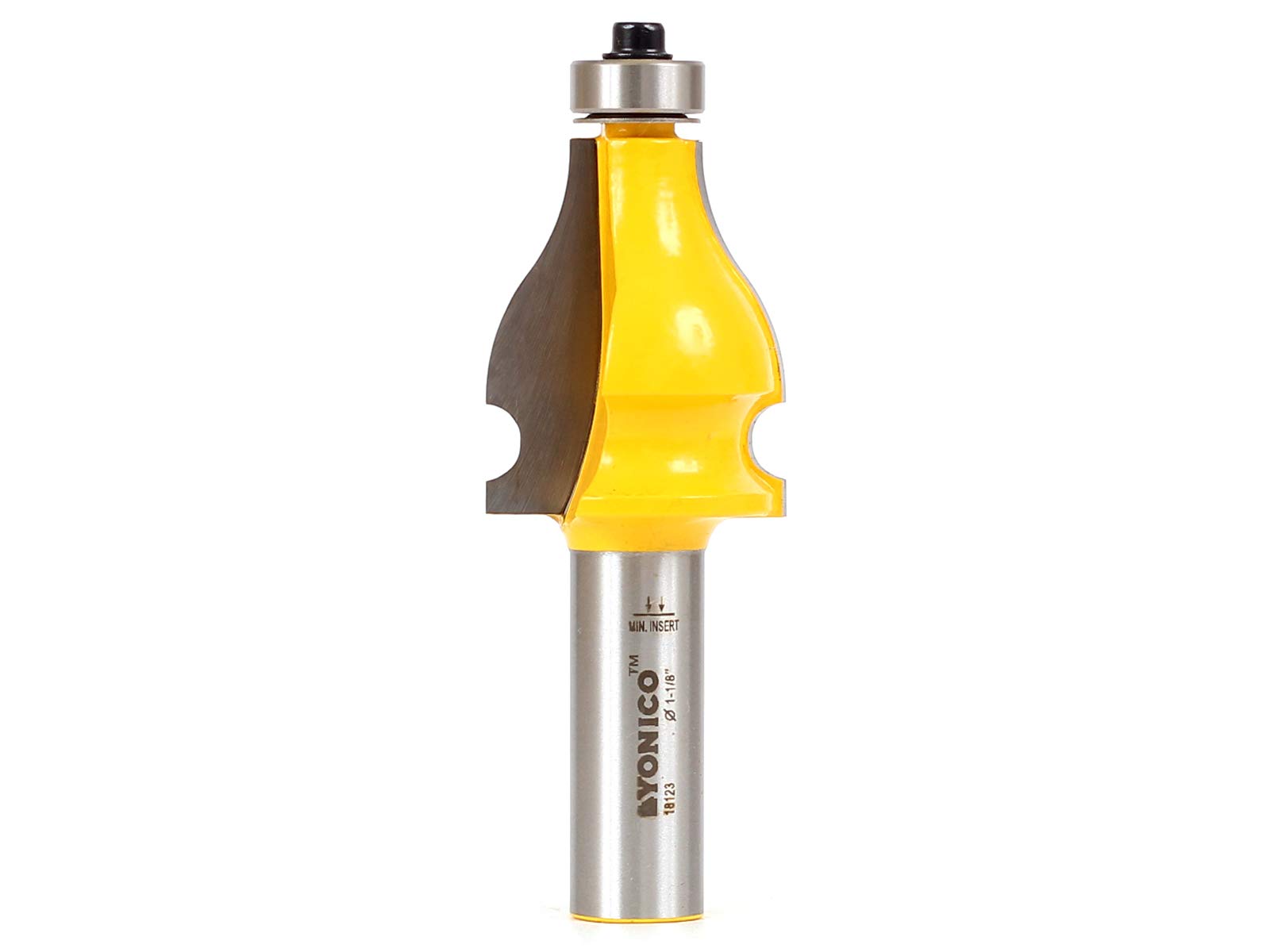 Yonico 18123 - Handrail Router Bit, Bead - Cutting Height: 1-1/3" - 1/2" Shank