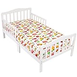 Mellanni Toddler Fitted Sheet Cars - Fits Baby Crib Too - Super Soft Kids Bedding - 1 Fitted Sheet Only (Cars)