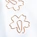 Shoppingmoon Rose Gold Flower Paper Clips Metal Card File Clips for School Office Wedding Decoration Pack 12pcs