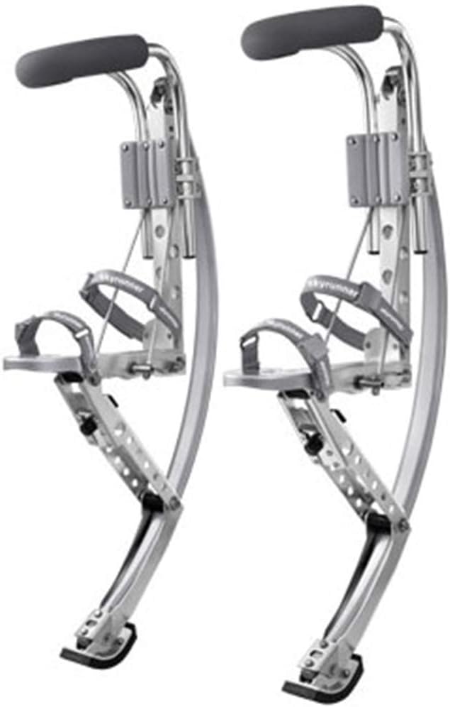MLyzhe Fitness Exercise Shoes Bounce Jumping Spring Fun Running Stilts Bouncing Shoe,Silver,50~70kg