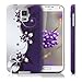 kwmobile TPU SILICONE CASE for Samsung Galaxy S5 / S5 Neo / S5 LTE+ / S5 Duos Design flowers Yin Yang white violet - Stylish designer case made of premium soft TPU