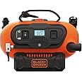 BLACK+DECKER 20V MAX* Inflator, Portable Air Compressor, 3 Modes: Cordless, 120V Corded, and 12V Car Adapter, Air Pump, Batte