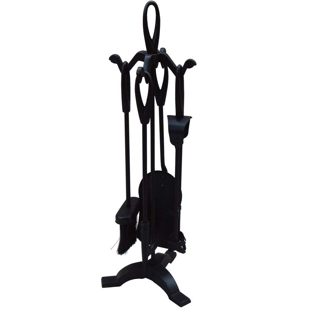 Fire Vida Buxton Companion Set, Metal, Black, 5-Piece