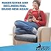 Large Seat Cushion for Wheelchairs, Office Chairs and Recliners - 19.5 x 17 x 3.5 Inch Large and Soft Cushion for Users up to 300lbs - Relieves Sciatica, Tailbone and Back Pain