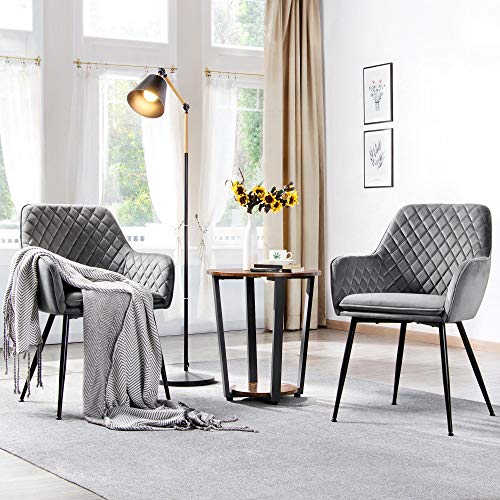 Yaheetech Dining Chairs Velvet Accent Armchairs Living Room Chairs with