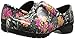 AnyWear Women's Srangel Health Care and Food Service Shoe, Black/Pink/Orange, 8 M US