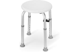 Careboda Adjustable Bath Chair for Inside Shower, Shower Stool with Upgraded Aluminium, Tool-Free Assembly, 8 Adjustable Heights for Seniors, Elderly, Pregnant, Handicap & Disabled Gray