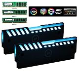 Universal RGB Always on RAM Shell Memory Glowing Heatsink for Computer, LED Cooling Vest Fin Heat Sink for DDR3 DDR4 (M Series)