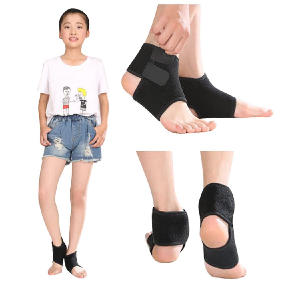 1 Pair Kids Ankle Support Adjustable Compression Ankle Brace Ankle Guard Protector Ankle Strap Ankle Tendon Foot Support Strains Sprains Arthritis Pain Relief Recovery Exercise Football Running Riding