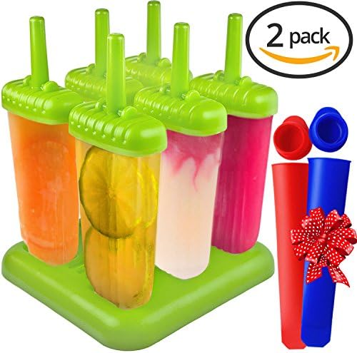 IceWabanga Ice Pop Molds - Popsicle Maker For Kids - Non-stick And Dishwasher Safe - With Built-In Handles And Deep Guards- BPA FREE: Test Report DGC160908006K - With Free Silicone Popsicle - 2 Sets