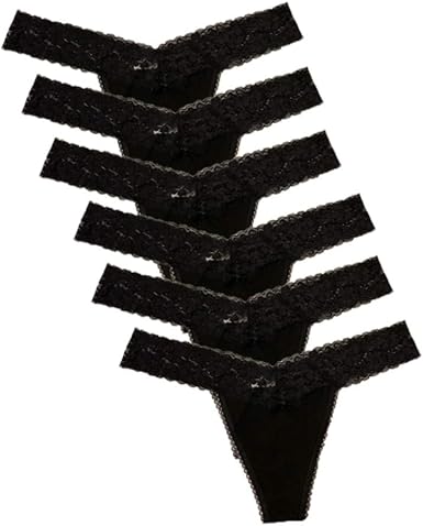 black cotton thong